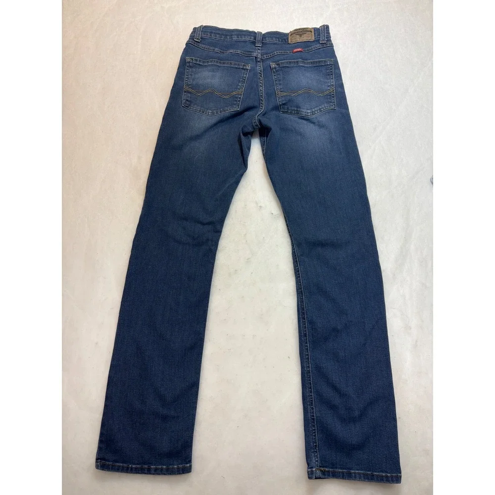 Wrangler Slim Straight Dark Wash Denim Jeans Flex‎ Waist 28x32